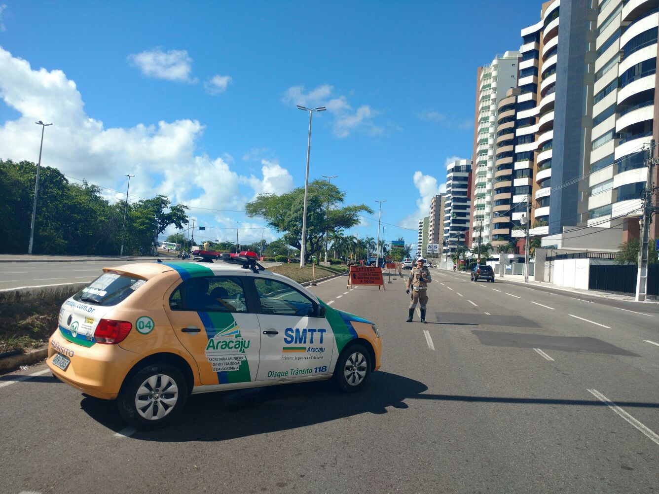 Ações da SMTT reduziram impactos no segundo dia da obra da Rotatória do Caju - SMTT Aracaju
